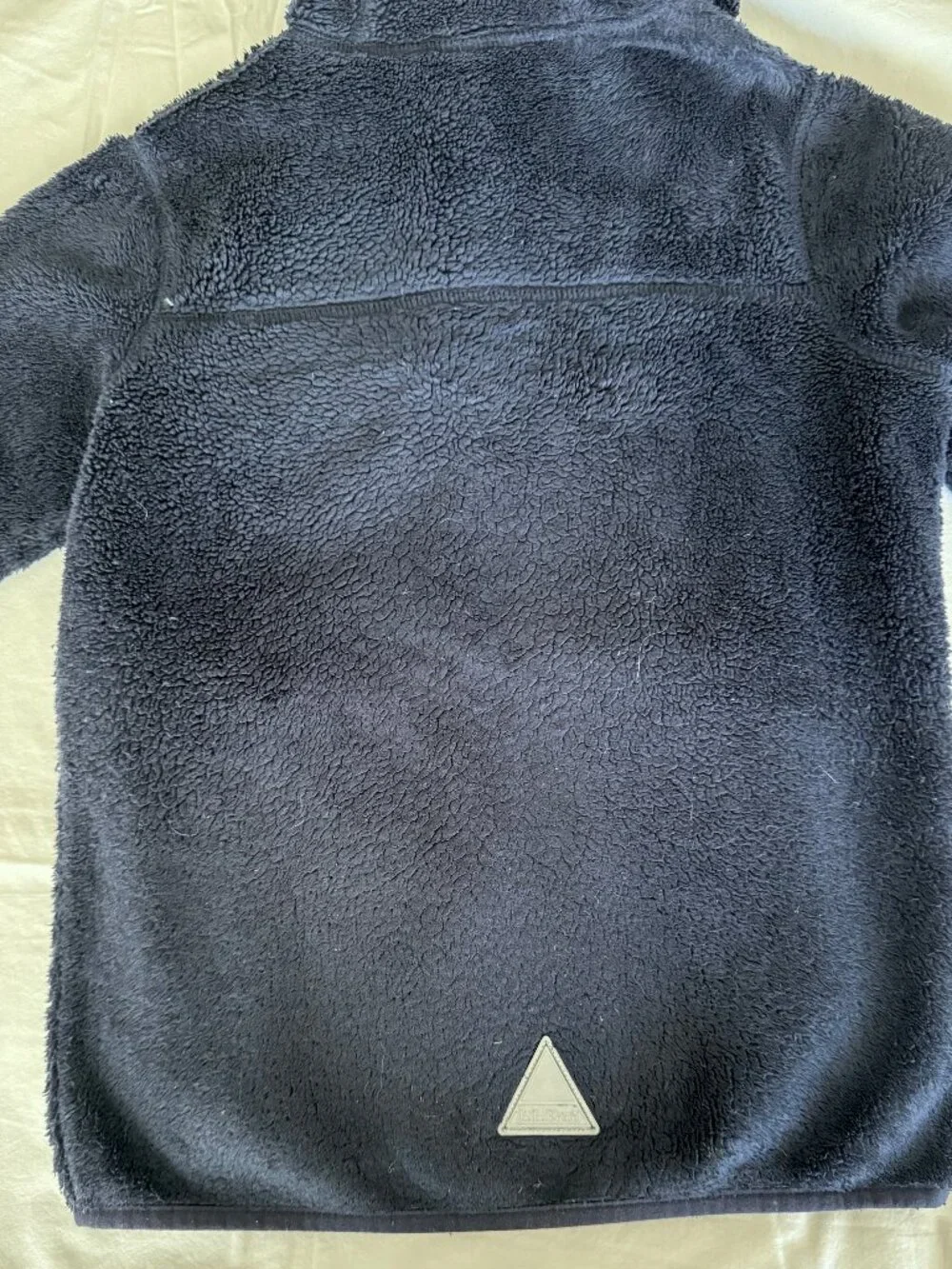 L.L.Bean Hi-Pile Hooded Fleece, Kids Size 10-12 (Medium), Navy
